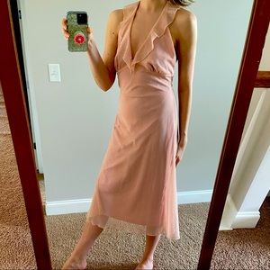 Betsey Johnson Vintage 90s Halter Midi Dress